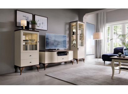 Design Vitrin Glas Schaf Wäinzesummer Schaukascht Vitrinn Regal Sideboard Holz