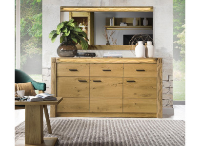 Kommode Héich Schaf Side Low Board Kommoden Designer Edele Luxus Schief Holz