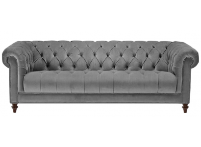 Dreisëtzer Gro Stoff Wunnzëmmer Design Couchen Polstersofa Sofas Chesterfield