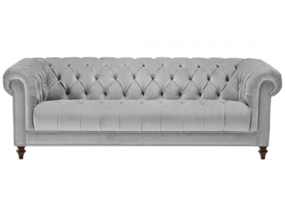Hellgréng Dräisëtzer Chesterfield Neie Stoff Wunnzëmmer Couchen Gepolstert Sofa Sofas