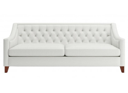 Wäiss Dräiplätzer Chesterfield Modern Design Canapé Stoff Sofa Nei Original Miwwelen