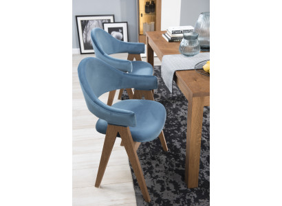 Set vun 2 Stillegg Luxus Design Gepolsterte Massivholzstiller Sëtz Büro Office Iesszëmmer.
