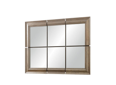 Modernt Grouss Spigel Wandspigel Eech Holz Kader Hänspigel Neien 146x105cm