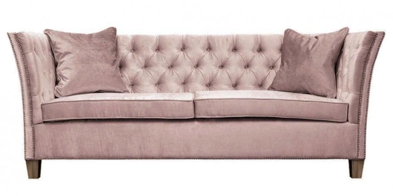 Chesterfield Zweesëtzer Hellgro Stoft Wunnzëmmer Design Polstersofa Kreativ