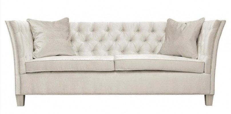 Chesterfield Zweesëtzer Hellgro Stoft Wunnzëmmer Design Polstersofa Kreativ