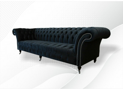 Chesterfield Sofa 4 Sëtzer Grouss Polster Design Couchen Sofas Garnitur
