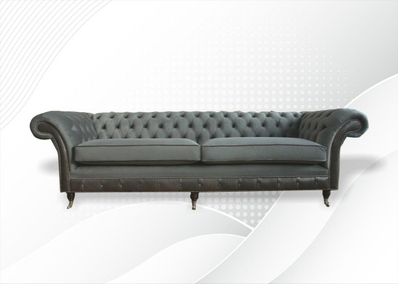 Chesterfield Original Miwwelen 4-Sëtz Couch Polster Sofas Couchen
