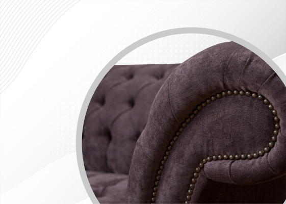 XXL Grouss Canapé Couch Chesterfield 265cm Polster Canapéen 4-Sëtz Lieder