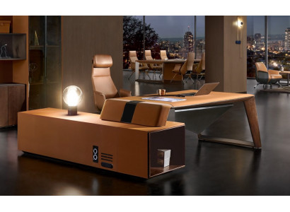 Schreifdëscher Chef Eckschreifdësch Büro Zëmmer Miwwel Design Deko Praxis