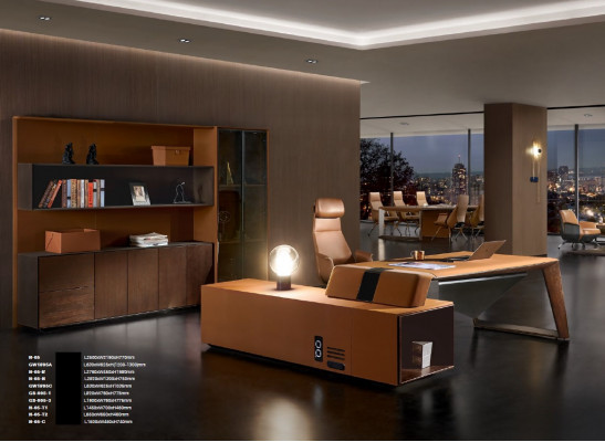 Schreifdëscher Chef Eckschreifdësch Büro Zëmmer Miwwel Design Deko Praxis