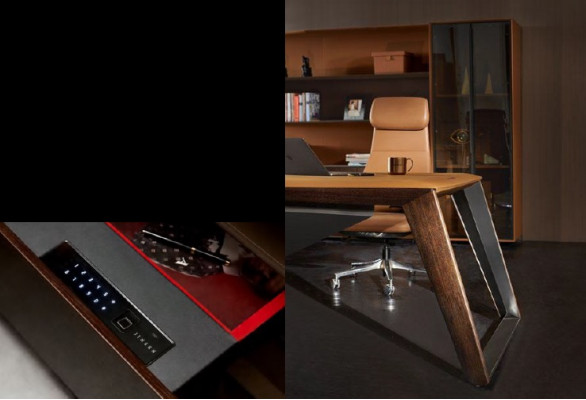 Designer Büro Aarbechtszëmmer Set Still Eckschreifdësch Komplett Set
