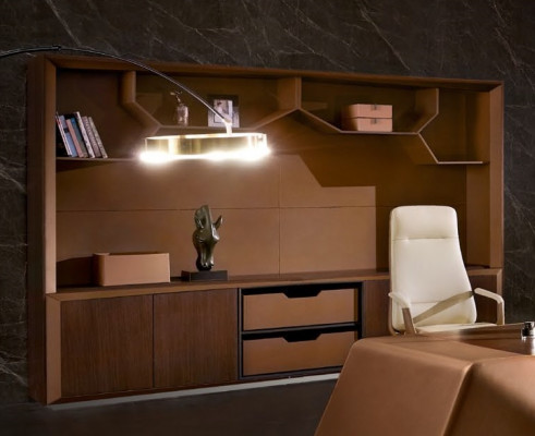 Büro Dossier Regal Schaf Holz Regaler Schief Office Wunnzëmmer