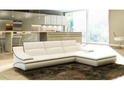 Ledersofa mat USB, Wunnlandschaft Ecksofa Eck Garnitur Design Modern Sofa A1160C