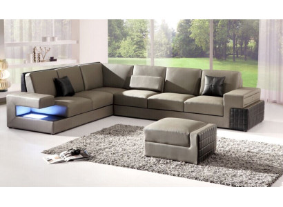 Modern Ecksofa+ USB Polstersëtz Lieder Design Sofa Garnitur Wunnlandschaft Nei