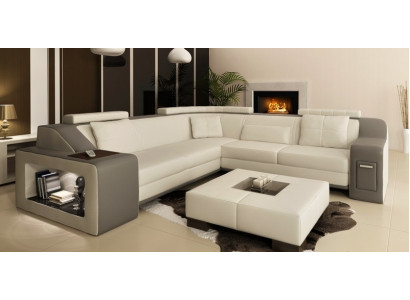 Ecksofa Lieder Textil Sofa mat USB Polster Wunnlandschaft L Garnitur Sëtz Isching