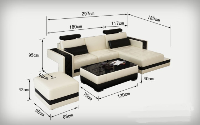 Ledercouch mat USB Wunnlandschaft Ecksofa Eck Garnitur Design Moderne Sofa L6010D