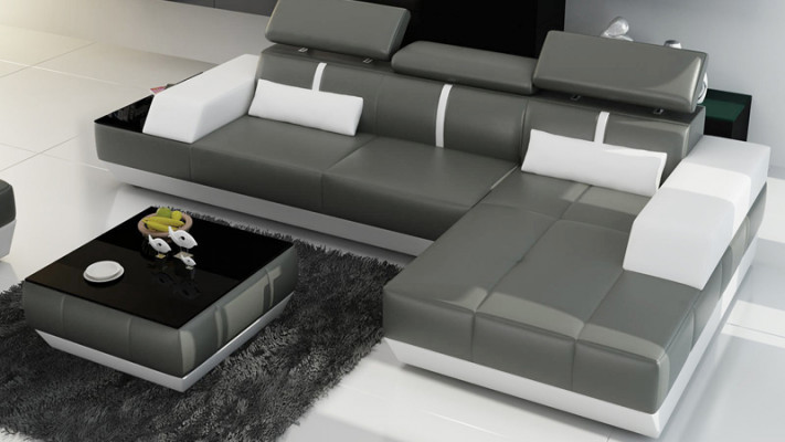 Liederdiva Sofa mat USB, Wunnlandschaft Ecksofa Garnitur Design Modern Sofa K5015C