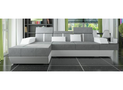 Stoffcouch Eckcouch Textil Stoff Wunnlandschaft Polster Nei Textilcouch Couch + USB