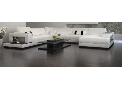 Wunnlandschaft Canapé Polstersët Eck Garnitur Designer Liederentsofa Grousst Canapé mat USB