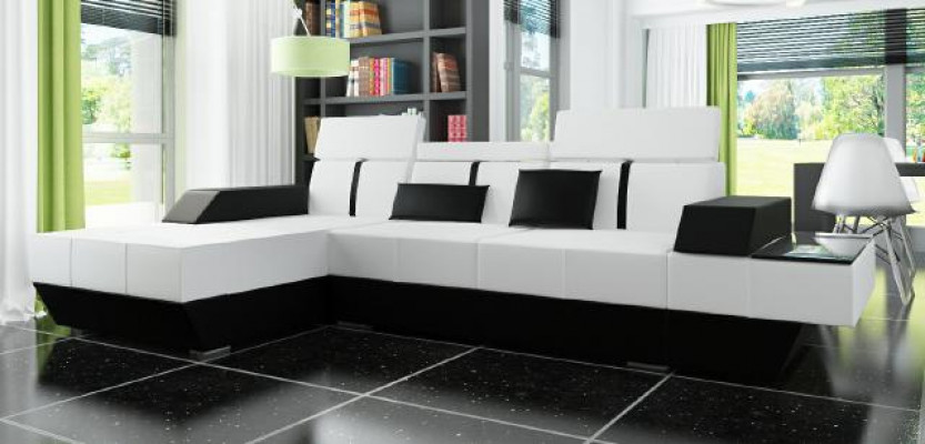 Liederdivan mat USB Sofa Ecksofa Eckcouch Liederkanapee Polster Eck Massanfertigung