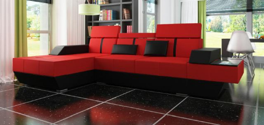 Liederdivan mat USB Sofa Ecksofa Eckcouch Liederkanapee Polster Eck Massanfertigung