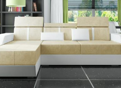 Stoffcouch Eckcouch Textilcouch Couch + USB Textil Stoff Wunnlandschaft Polster Nei