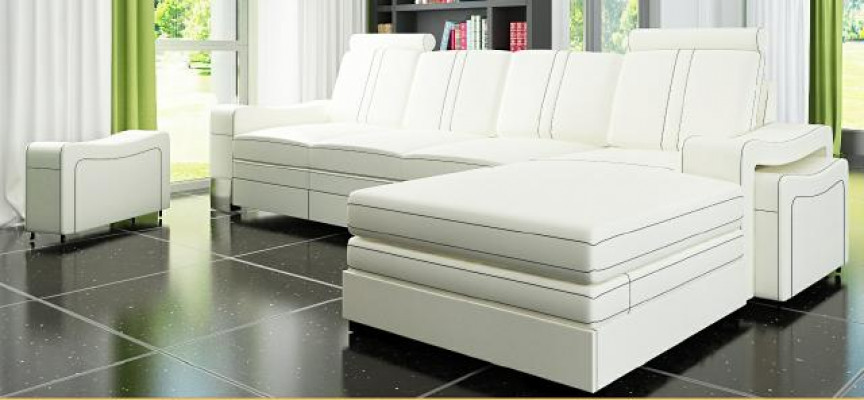 LEDERSOFA WUNNLANDSCHAFT ECKSOFA NEI GARNITUR SOFA XXL LEDERCOUCH mat USB FRANCO