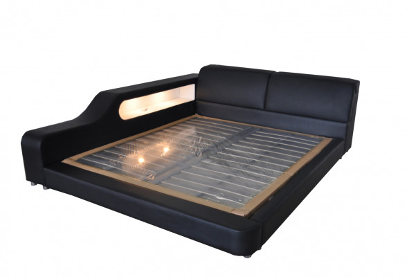 Design Bett XXL Grouss Better Liederpolster Hotel 200x200cm Multifunktion Regal USB