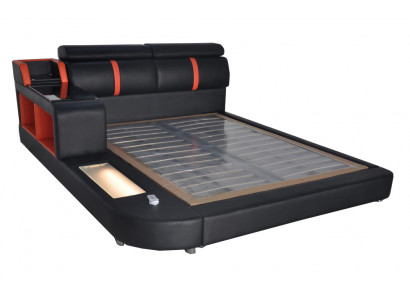 Design Luxusbett, Polster, Ehebett, Hotelbetter mat USB, Lieder 140/160/180/200