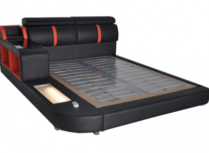 Design Luxusbett, Polster, Ehebett, Hotelbetter mat USB, Lieder 140/160/180/200