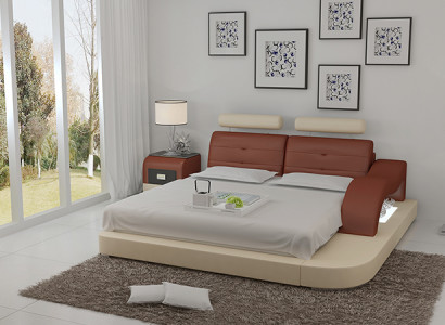 Design Bett XXL Grouss Better Hotel Polster 160x200 Multifunktion Regal USB Lieder