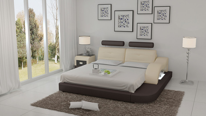 Design Bett XXL Grouss Better Hotel Polster 160x200 Multifunktion Regal USB Lieder