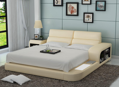 Bett USB Polsterbett Luxusbett Duebelbett Ehebett Better 200x220cm LB8805 Nei