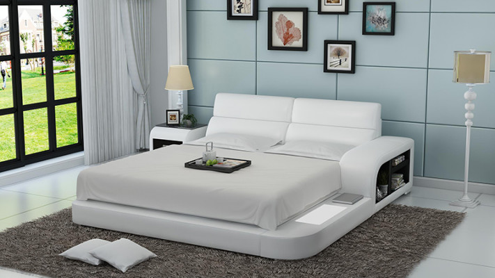 Bett USB Polsterbett Luxusbett Duebelbett Ehebett Better 200x220cm LB8805 Nei