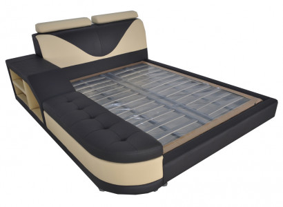 Design Multifunktiounsbett XXL Grouss Better Lieder Hotel Polster 180x200 Regal USB