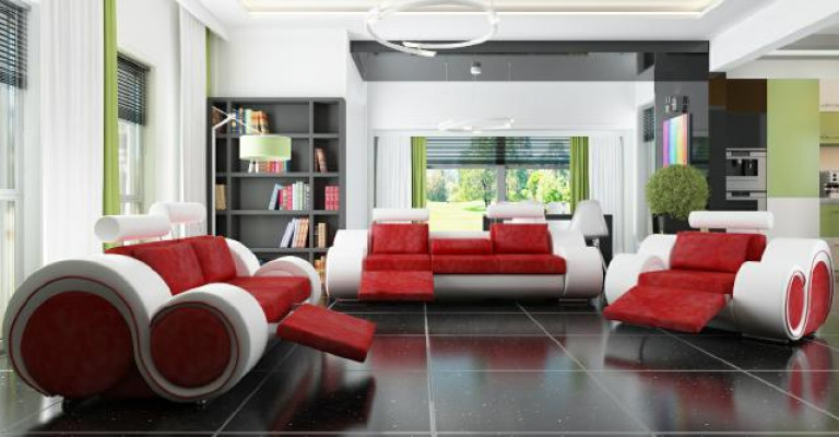 Canapé Set Polstersofa Couch Lieder Set Wunnlandschaft 3+2+1 Textil BER