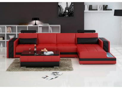 Ecksofa Ledersofa Grouss XXL U Form Wunnlandschaft Sofa Couch Garnitur Nei H2211B