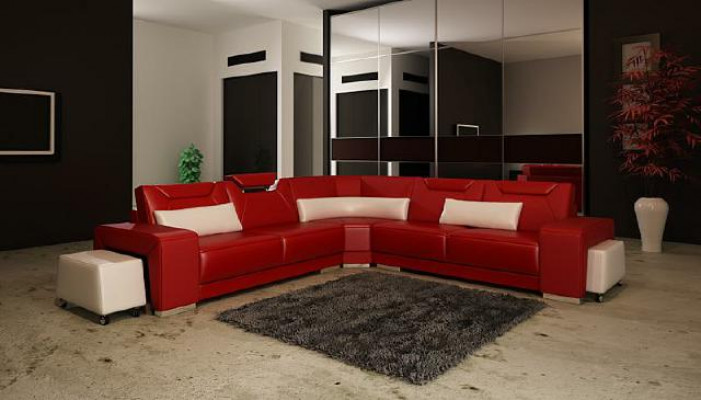 Wunnlandschaft Polster Eck Eck Sofa Canapé Garnitur Landschaft Lieder Sëtz PH739