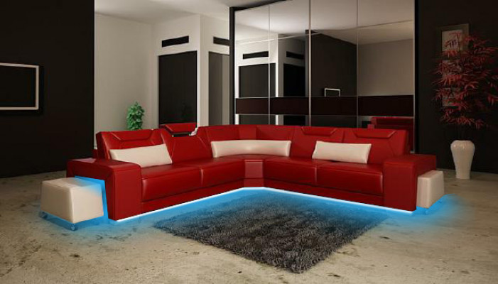 Wunnlandschaft Polster Eck Eck Sofa Canapé Garnitur Landschaft Lieder Sëtz PH739