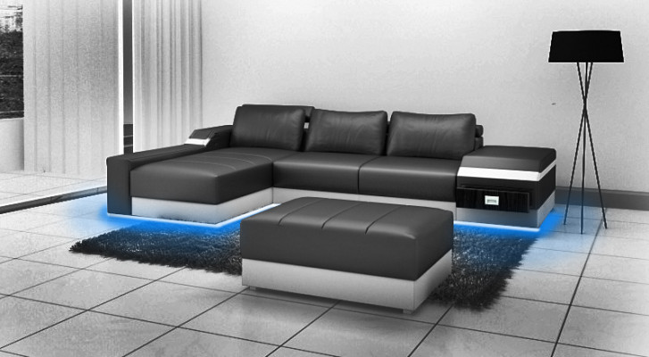 Eckcouch Eck Sofa Canapé Polstersëtz Lieder Garnitur Wunnlandschaft Chaise Longue Canapéen