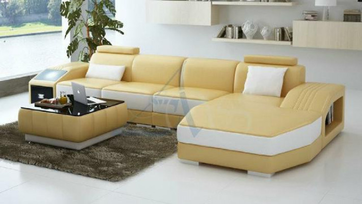 Wunnlandschaft Polster Ecke Eck Sofa Canapé Garnitur Landschaft Lieder Nei / 2724B