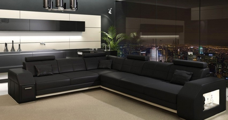 Eckcouch Sofa Couch Polster Sëtz Ecke Textilstoff Wohnlandschaft Lieder EbernW