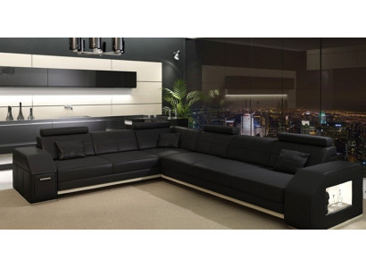 Eckcouch Sofa Couch Polster Sëtz Ecke Textilstoff Wohnlandschaft Lieder EbernW