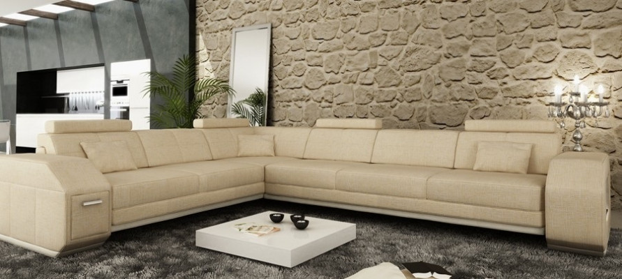Eckcouch Sofa Couch Polster Sëtz Ecke Textilstoff Wohnlandschaft Lieder EbernW