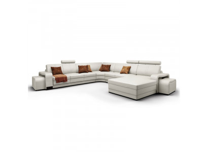 Liederdivan Canapé Wunnlandschaft Ecksofa Eck-Garnitur Design Modern Sofa