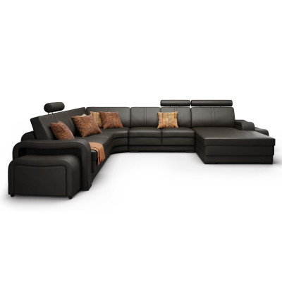 Liederdivan Canapé Wunnlandschaft Ecksofa Eck-Garnitur Design Modern Sofa