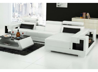 Wunnlandschaft Ecksofa Ledersofa Sofa Couch Polster Sëtz Eck Garnitur Nei 2710B