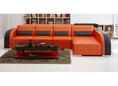 Grouss Canapé Sofa Wunnlandschaft Polster Eck Lieder Sofa Garnitur Canapéen Bergamo