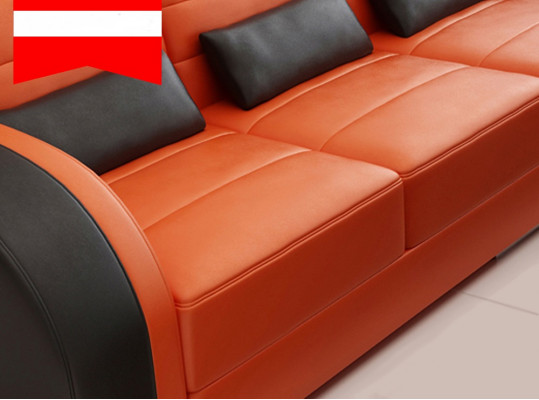 Grouss Canapé Sofa Wunnlandschaft Polster Eck Lieder Sofa Garnitur Canapéen Bergamo