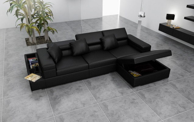 Liederkanapee Sofa mat USB Wunnlandschaft Ecksofa Ecke Garnitur Design Modern K5006D